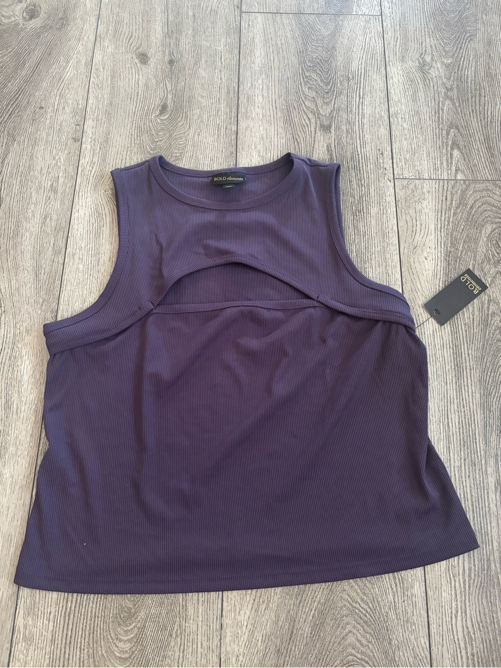 Bold Elements Women's Cutout Rib Tank Top - Deep Plum